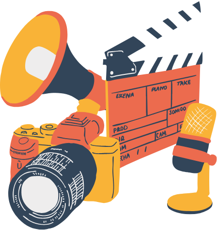 Ilustración de producción audiovisual